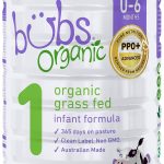 Bubs Organic Grass Fed Infant Formula Stage 1, Infants 0-6 months, Made with Non-GMO Organic Milk, 28.2 Oz